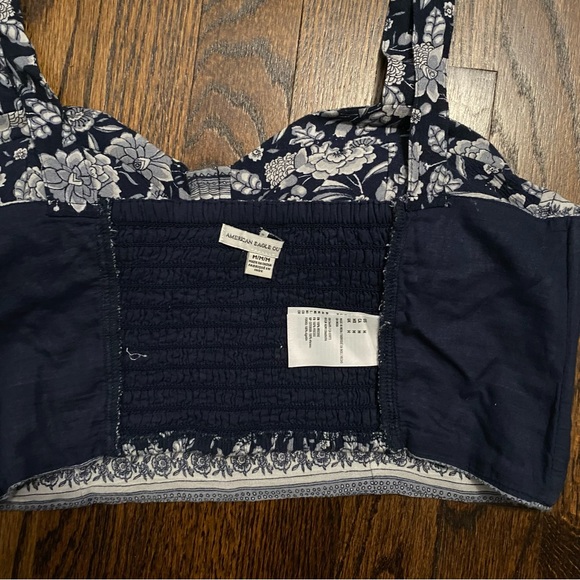 American Eagle Outfitters Blue Floral Tank - Picture 3 of 3